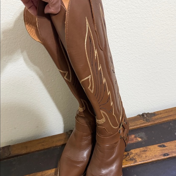 Dingo Brown Embroidered Heeled Boots - Picture 2 of 4